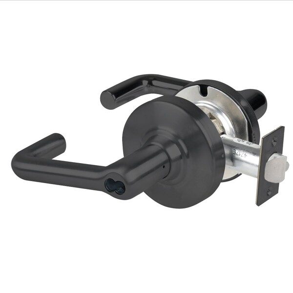 Schlage Grade 1 Storeroom Lock, Tubular Lever, SFIC Prep Less Core, Matte Black Finish, Non-Handed ND80BD TLR 622 - main